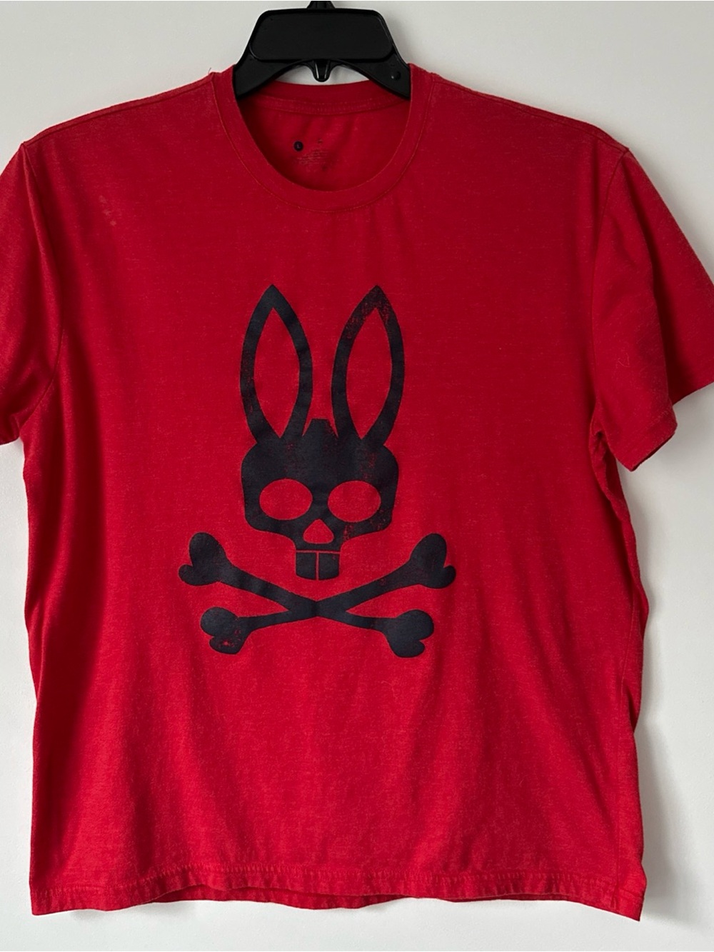 Psycho Bunny Shirt Mens Size Large Red Crewneck Tee Skull Graphic Tee
